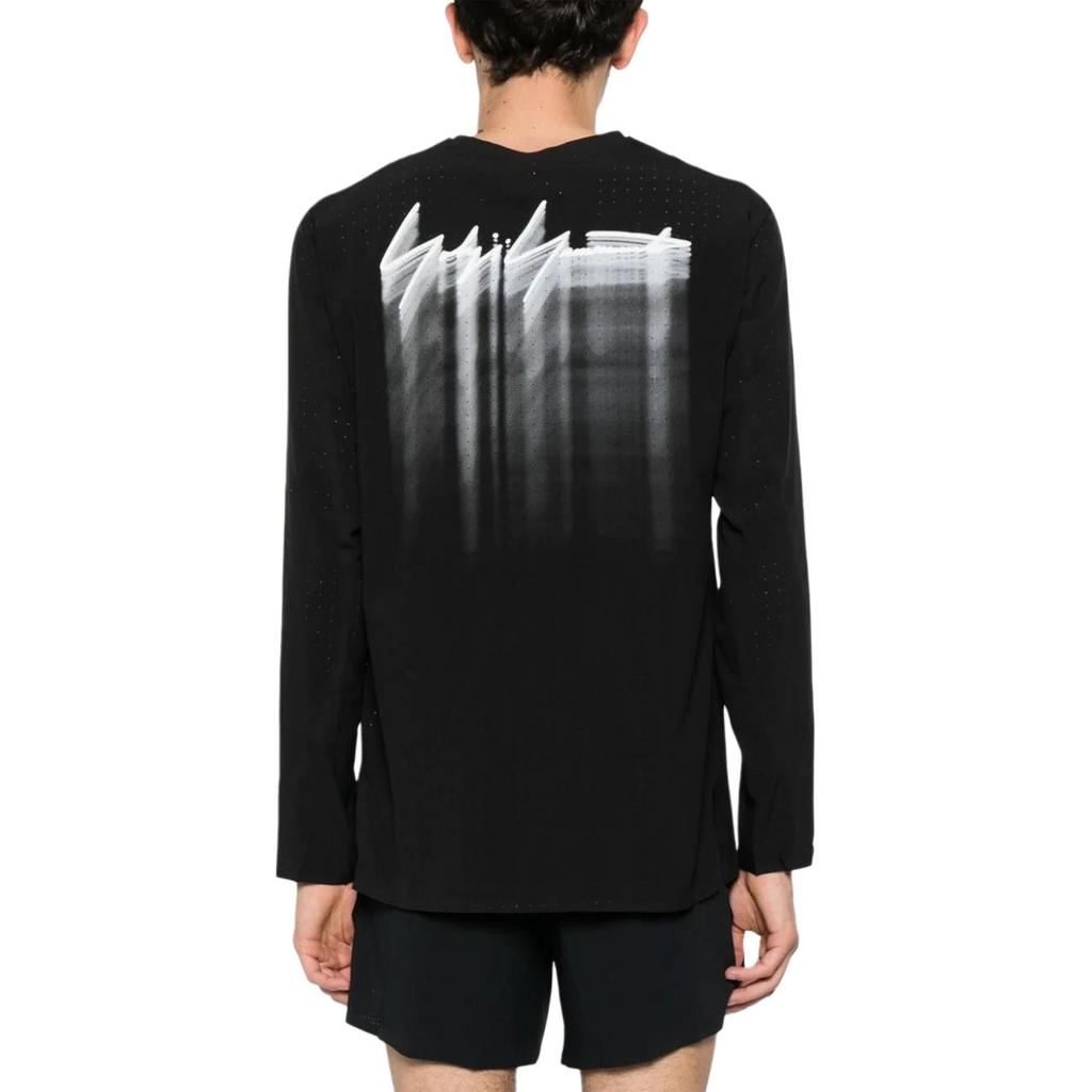 Y-3 Digital Print Loose Fit Crew Neck Short Sleeve T-Shirt Men Tops Black IN8744