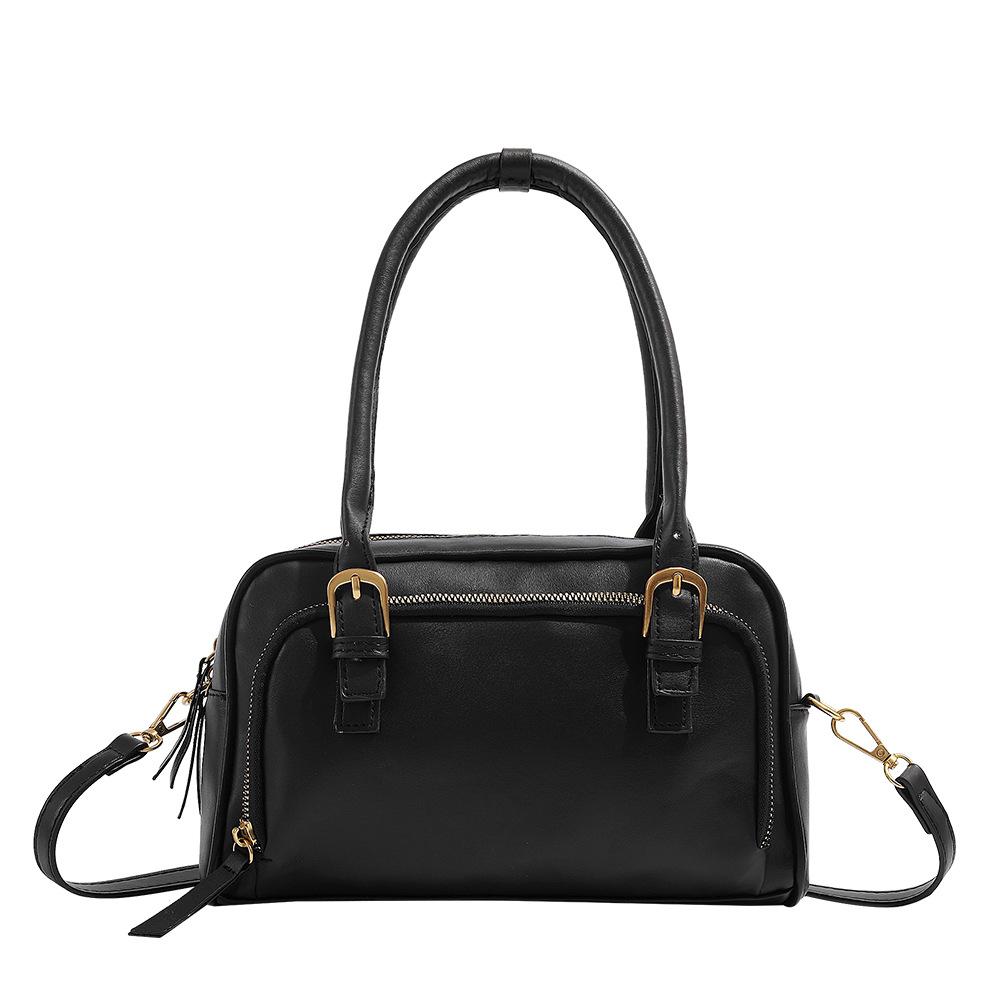 Vintage Handheld Commuting Bag for Women 2025 New Niche Fashion Bowling Bag Large Capacity Single Shoulder Crossbody Bag Trendy