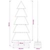 Metal Christmas Tree with Stand KUOPIO 150 cm Steel Gold