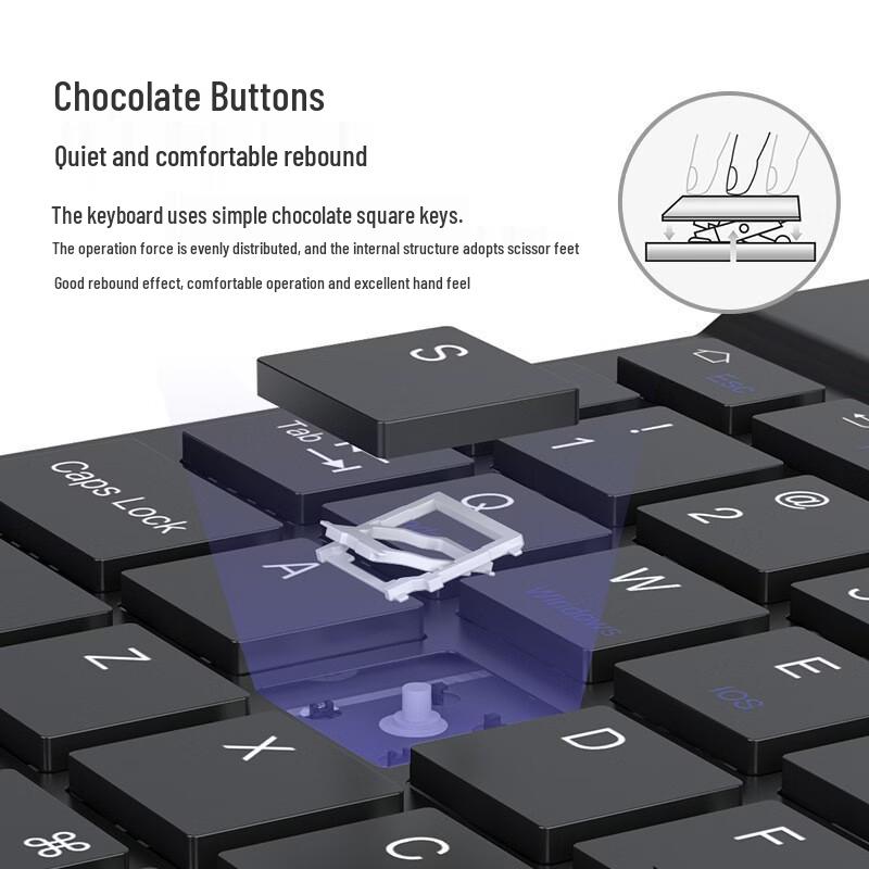 OLOEY Portable Wireless RGB Mechanical Keyboard