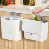 Good-1 Piece Kitchen Trash Can Large Capacity Garbage Cans With Lid Hanging Trash Bin For Bathroom Cabinet 7L