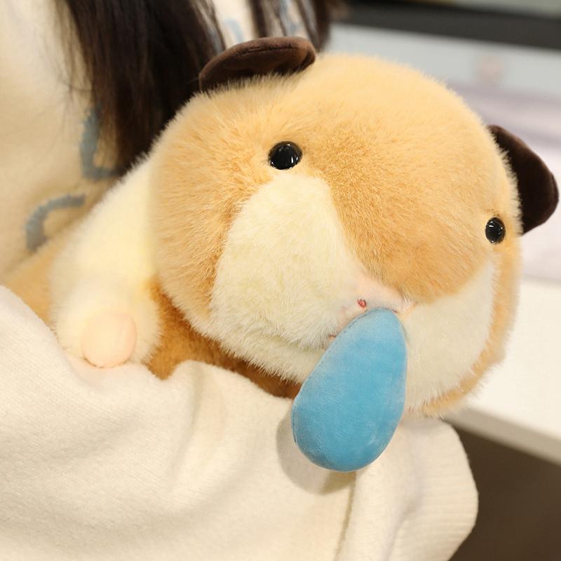 Chubby Plushies Stuffed Animal Hamster Plush Toy Cute Guinea Pig With Nose Drop Soft Doll Lifelike Mouse Plush Pillow Gift