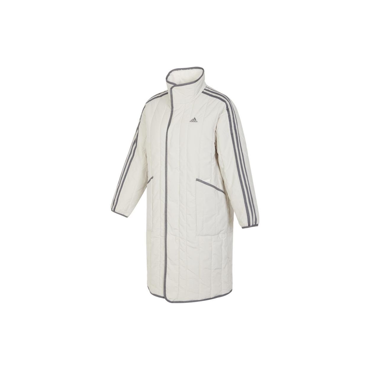 

Adidas Women s Lapel Padded Coat Black White Lifestyle Outerwear IL8952 XL