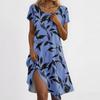 Women's Casual Short Sleeved Dress With Floral Print And Pocket Design And Pocket Design