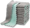 Double-layer Kitchen Cleaning Cloth Microfiber Towels Soft Absorbent Non-stick Oil Towel Rags Household Dish Cloths Clean Tools