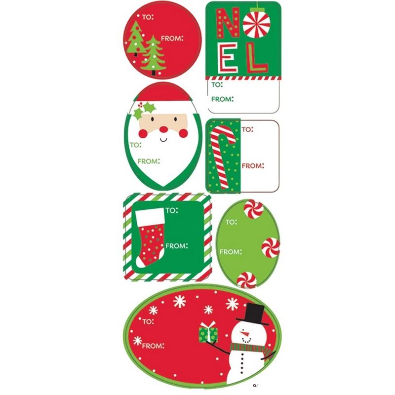 Amscan Jolly Christmas Labels Set (Pack of 48)