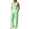 Damen Lässiges V-Ausschnitt Pullover-Weste und Hosen-Set