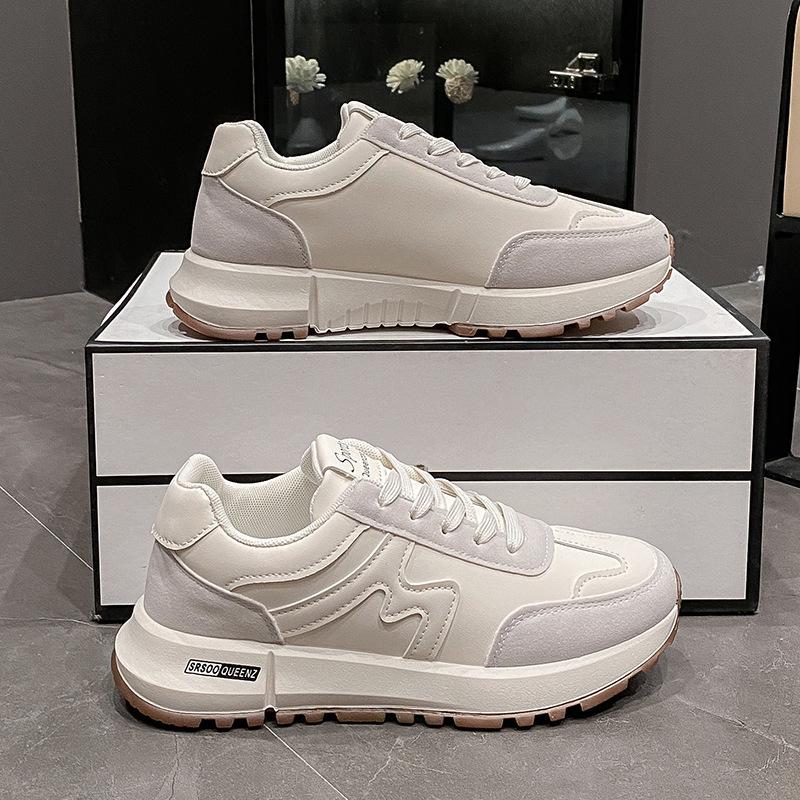 Dad Shoes Women's Autumn New Ins Tide Korean Version of College Style Thick-soled Heightening Casual Sports Running Shoes