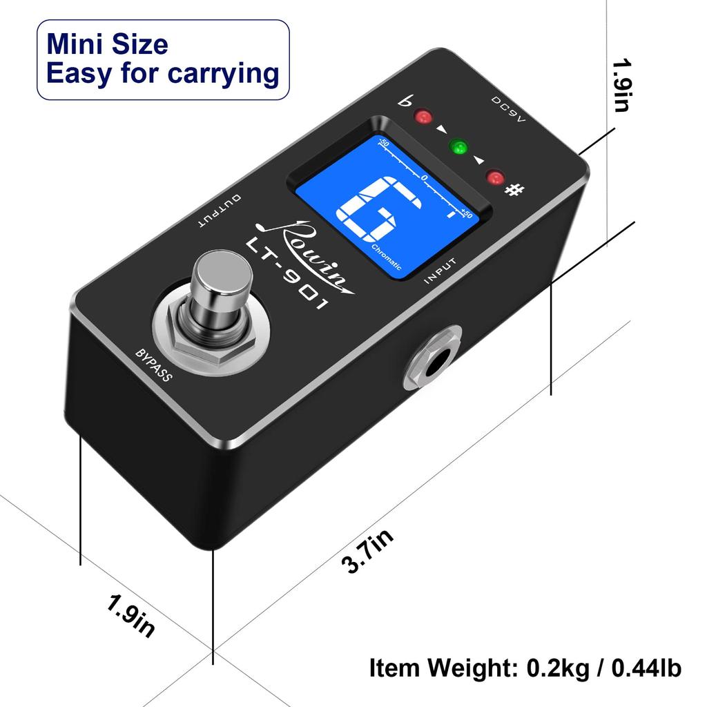 Rowin Tuner Pedal Guitar Tuner Chromatic Pedal LT-901