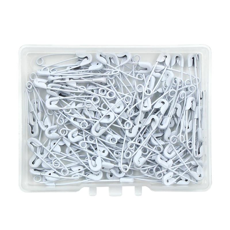 120PCS Mini Safety Pins with Storage Box 19mm Colored Safety Pins for Crafting Sewing Fastening Clip Button for Garment Hang Tag
