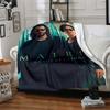 1pc The Matrix Flannel Throw Blanket - HD Printed Lightweight Soft Warm All-Season Blanket for Sofa, Bed, Travel, Camping 008