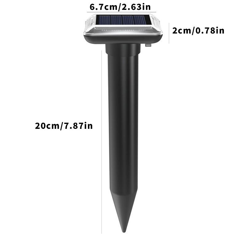Solar Powered Rodent Repellent Buzzing Vibration Plug and Play Ultrasonic Rodent Repellent Outdoor Snake Repellent