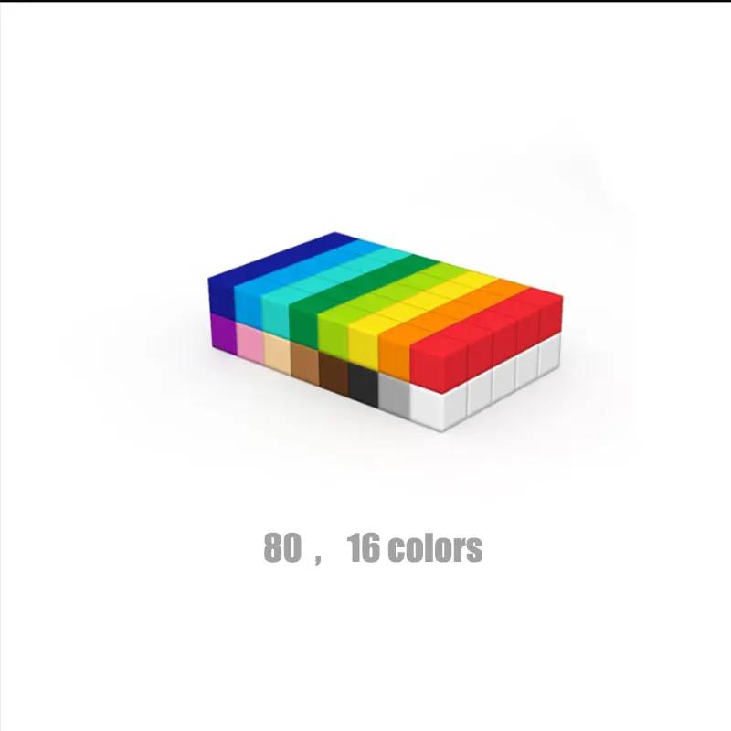 

Designer Building Blocks Rainbow Cube Colorful Connection Block DIY Model Children Toys Birthday Christmas Gifts for Kids Toys