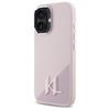 Karl Lagerfeld Klhmp16Sscmkmpcp Iphone   16 6.1 Różowy/Pink Hardcase Silicone Shadow Metal Initial Magsafe