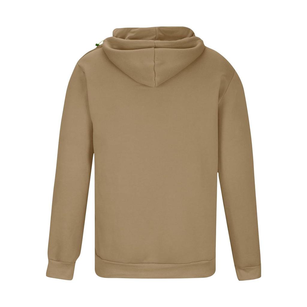 Men's Hooded Sweatshirt Casual Pullover Solid Color Half Zipper Simple Hooded Hoodie Man