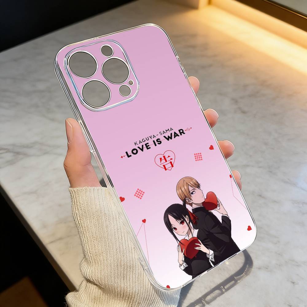 Love is War K-Kaguya  Phone Case For iPhone 17 16 15 14 13 12 11 Mini Pro Max Plus Transparent Cover