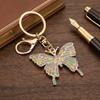 Keychain Pendant Sparkling Rhinestones Butterfly Charm Key Chain with Lobster Clasp Electroplated Key Holder Bag Accessory