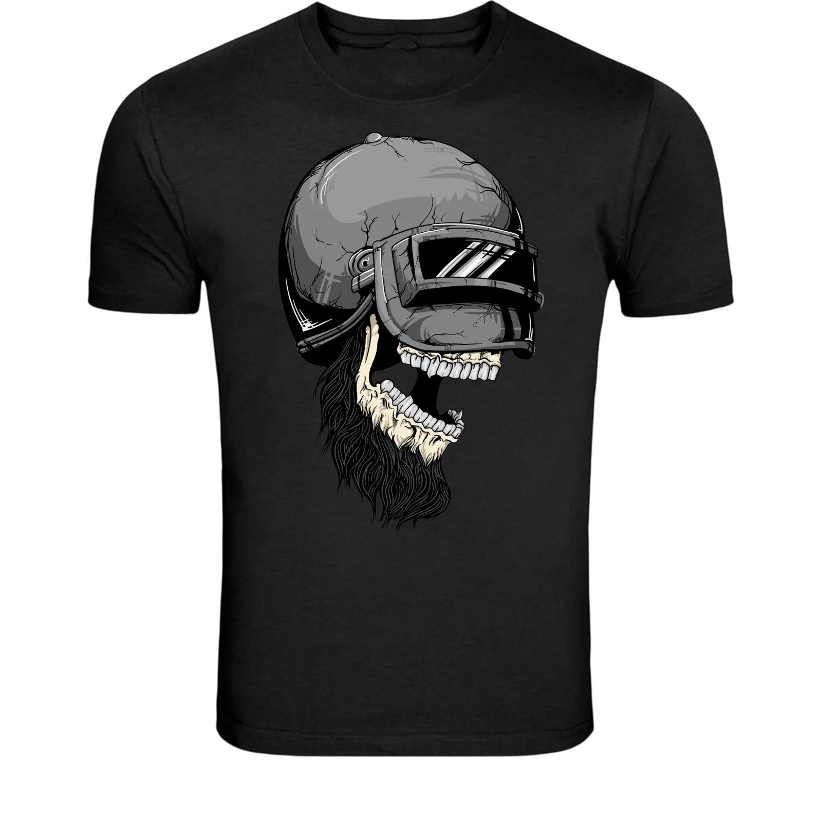 Skull Football Helmet T-Shirt - Dark American Football Skull XL