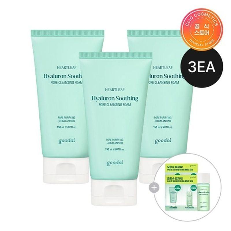 

[3ea] Goodal Hyaluronic Acid Cleansing Foam + (Free) Moisture Sunscreen + Mineral Sunscreen + 3 types of Sun Serum (3 sachets)