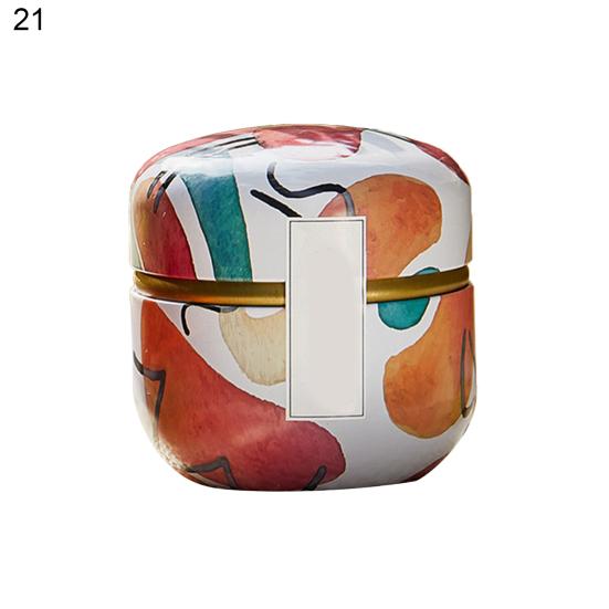 Tea Holding Jar Wide Application Bright-colored Multicolor Attractive Sturdy Anti-cracking Chocolate Can for Home