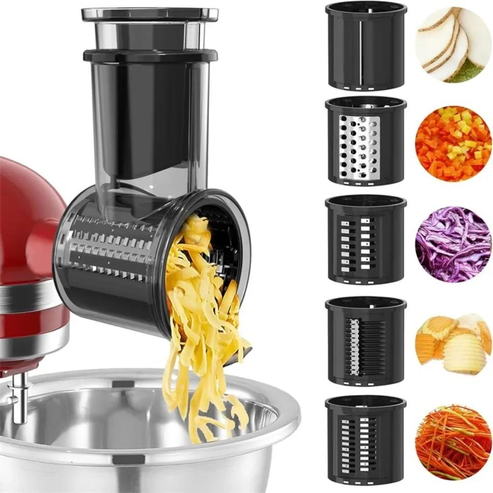 Vegetable Slicer Accessories Kitchenaid Big Knives Kitchen Sliced and Shredded Machine Caliber Vegetable Cutting Tool with Five