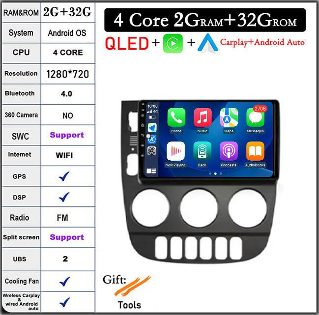 Car Radio For Mercedes Benz M-Class W163 ML 1997-2005 Android Auto Carplay BT Navigation GPSMultimedia Stereo WiFi+4G Video