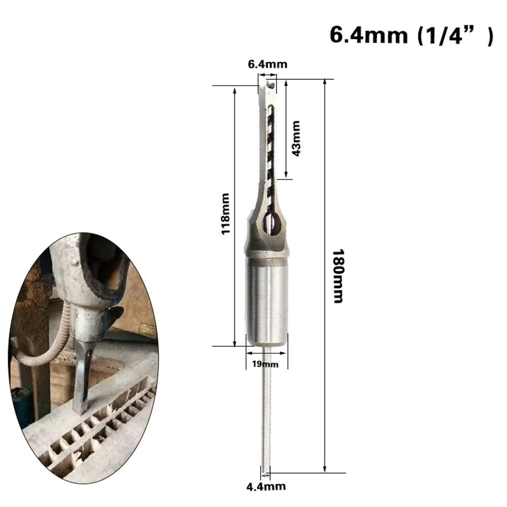 Alloy Steel Square Hole Drill Bit Power Tool 1/4(6.4mm)5/16(8mm)3/8(9.5mm)1/2(12.7mm)14mm(0.55in)16mm(0.63in) Mortiser Drill Bit