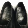 80s HEINRICH DINKELACKER (Former APOLOO) Plain Toe Shoes Black size 9.5 27.8 Vintage /WZF-32(USED)