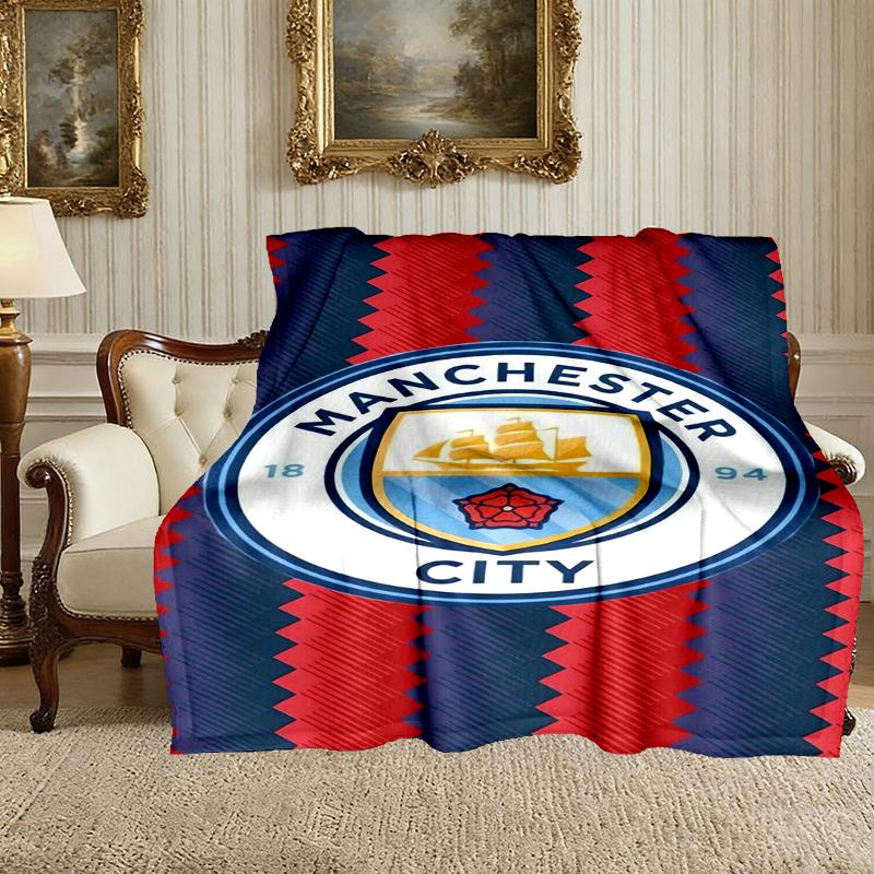1pc Snug Manchester United Manchester City Blanket, Lightweight & Durable Print Blanket, Perfect for Home, Couch, Bed, Picnic, Travel, Office