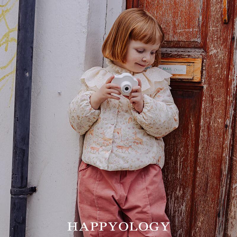 Happyology Girls Embroidered Winter Down Jacket 5Y