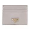 Logo Metallico Triangolare Smaltato Sei Fessure Portacarte Casual alla Moda in Pelle Portacarte da Donna Grigio 1MC025_2CNP_F073X