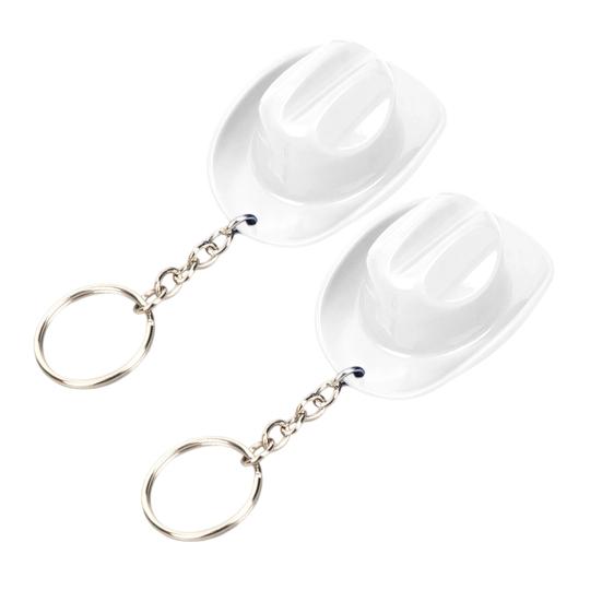 Yousheng 1/2Pcs Key Chain Rustic Western Cowboy Hat 2 in 1 Bottle Opener Keychain Portable Keyring Bar Party Favors