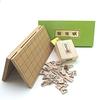 Wooden Shogi Board Set: New Katsura No. 5 Folding Shogi Board and Wooden Maple-grained Pieces with Red Backing (Ryoko Style, the Most Popular of the F