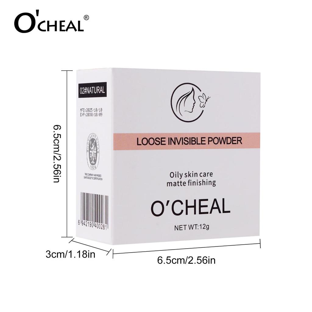 O'CHEAL Long-lasting Waterproof Setting Powder - Concealing, Sweatproof, Oil Control, Natural Finish Face Powder.