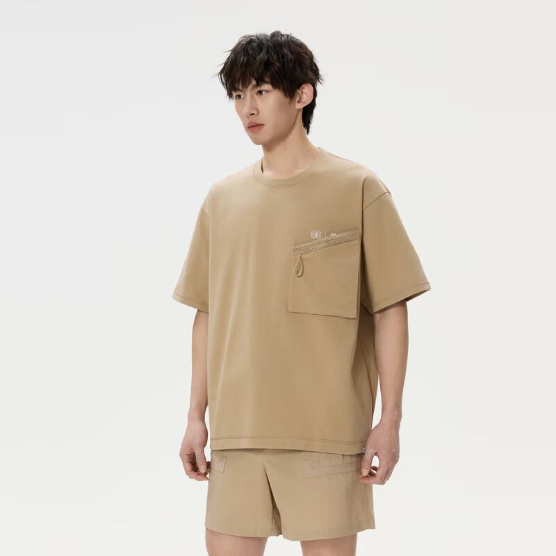 KOLON SPORT CMF Унисекс Футболка с принтом на кармане XL бежевый