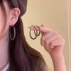 Popular Maillard Retro Coffee Earrings Women's Hong Kong Style Temperament High-end Earrings Internet Celebrity Same Ear Jewelry