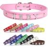Collare per Cani Personalizzato Moda Bling Strass Animale Domestico Gratuito Fai da Te Nome Collana per Cani Collari in Pelle Personalizzati Accessori per Animali Domestici