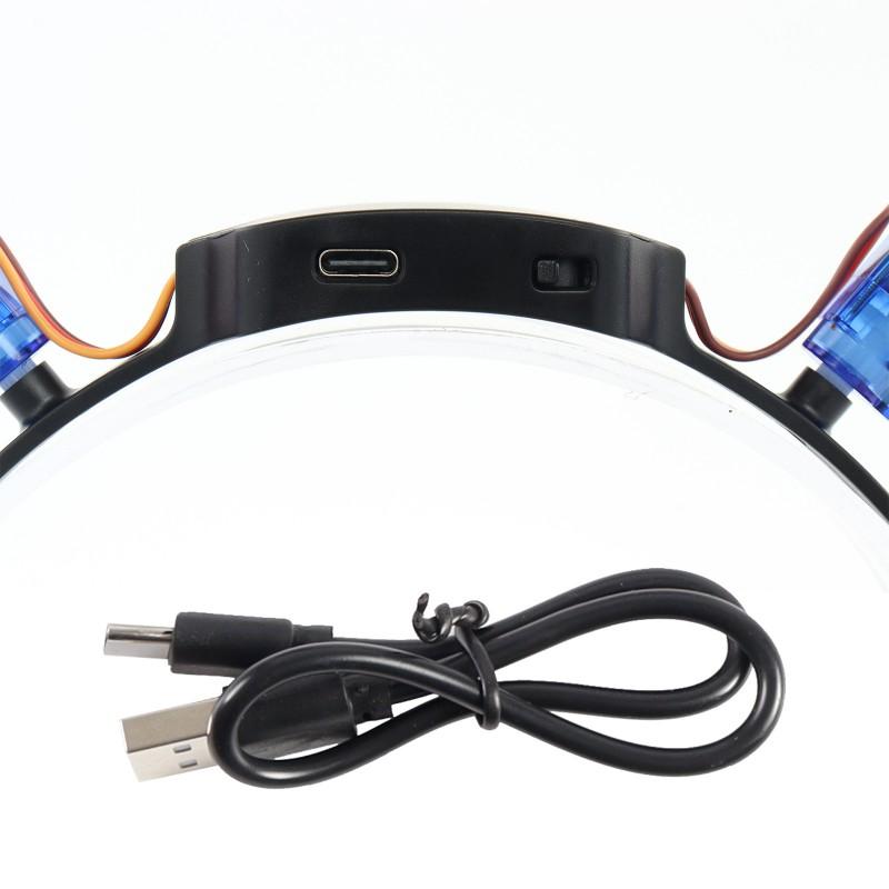 Rechargeable Plush Cat Ears Headband Detachable Electric Cosplay Costume Accessories