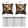 Wizard101 Dapper Corgi Square Pillowcase Polyester Linen Velvet Pattern Zip Decor Throw Pillow Case Car Cushion Cover 45x45