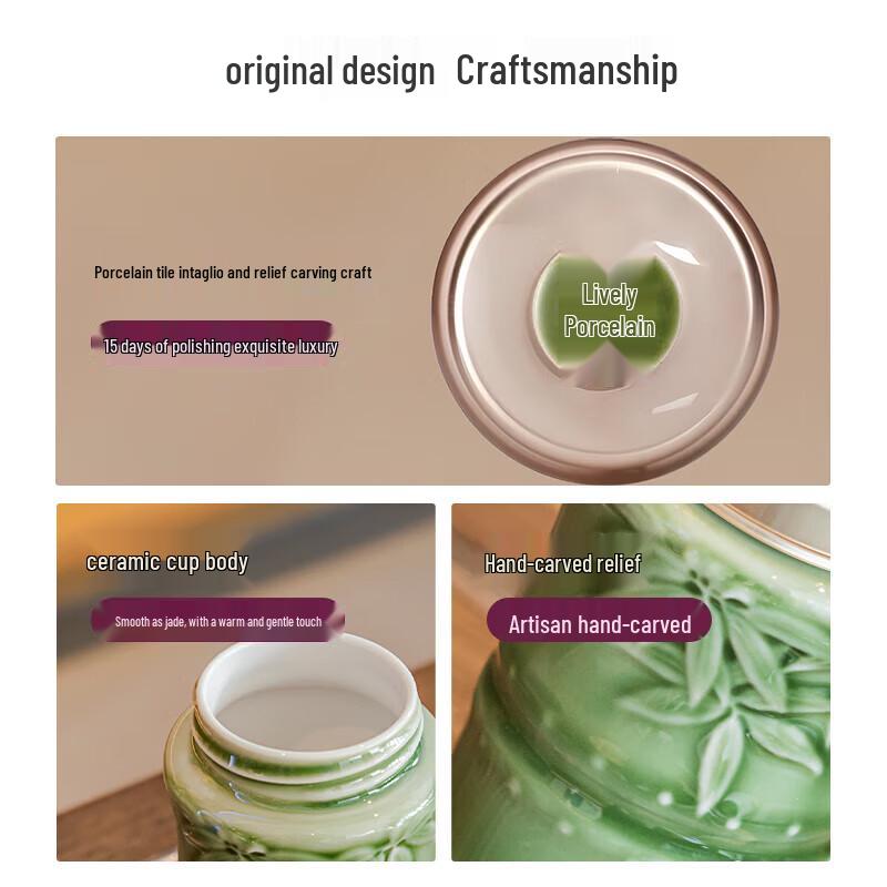 ACERA LIVEN Keramik Friedens-Bambusbecher