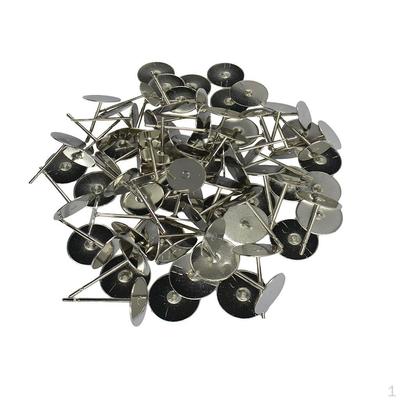 100 Stück Metall-Ohrstecker, Ohrring-Verschlüsse für die Herstellung von Ohrschmuck – Weiß