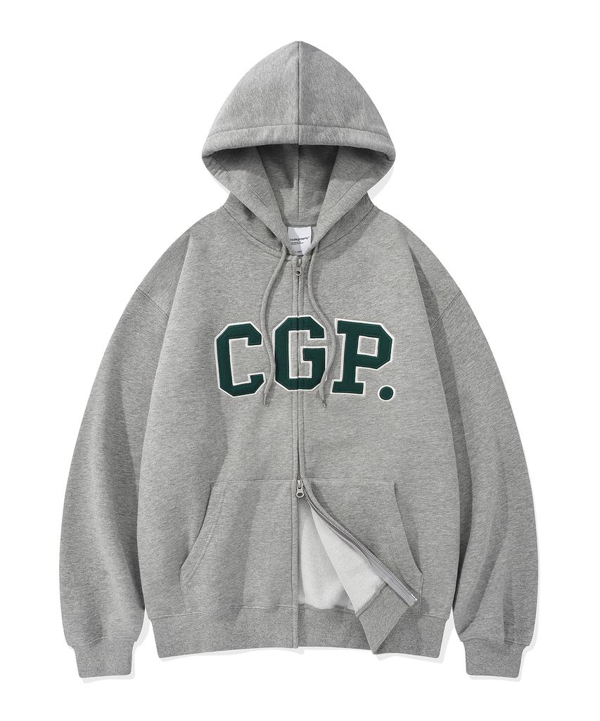 Cgp Arch Logo Zip-Up Hoodie_Green