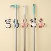 Self Adhesive Wall Mop Holder Brush Broom Organizer Rack Multi-Purpose Door Key Umbrella Hanger Hook Bathroom Toothbrush Storage