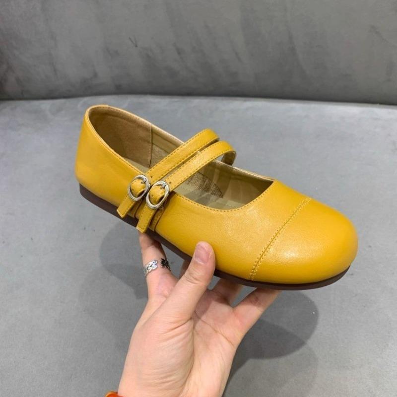 

Новые туфли с круглым носком для женщин Готические белые балетки Мэри Джейн Женская летняя обувь Мокасины Черный Роскошный стиль Zapatos Mujer 40 жёлтый