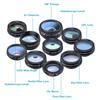 Apexel 10 In 1 Phone Camera Lens Kit Fisheye Wide Angle Macro Lens CPL Filter Kaleidoscope and 2X Telescope Lens for Smartphone