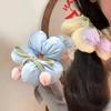 Essenziali Primaverili Tessuto Grande Fiore Corda per Capelli per Donna Moda Fiocco Frangia Tulipano Elastici per Capelli Ragazza Carina Non Danneggia i Capelli