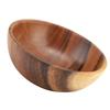 Solid Acacia Wooden Bowl for Salad Soup Rice Hand Made Wooden Bowl Kitchen Utensils (20*7cm)
