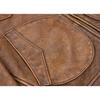 Chinese Size Vintage Men Leather Jacket Soft Genuine Cowhide Spring Autumn