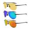 New TR Frameless Frog Polarized Fashion Sunglasses for Men & Women - UV Protection for Day/Night Driving