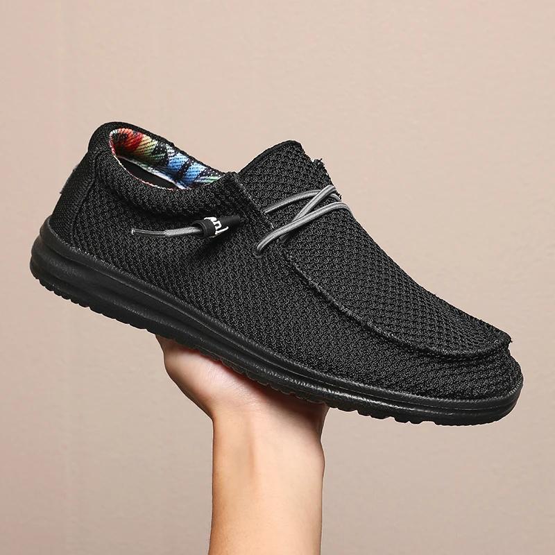 Blue Dude Shoes for Men Canvas Summer Hot Sale Fashion Stylish Breathable Lightweight Big Size 48 49 50 Famous Brand Designer